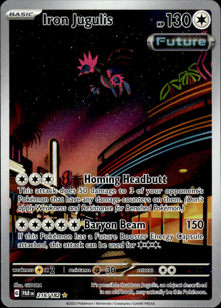 Pokemon TCG SV4: Paradox Rift #216/182 Iron Jugulis