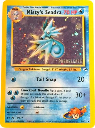 Misty's Seadra (Prerelease) 009/132 - Holofoil WoTC Promo - Promo