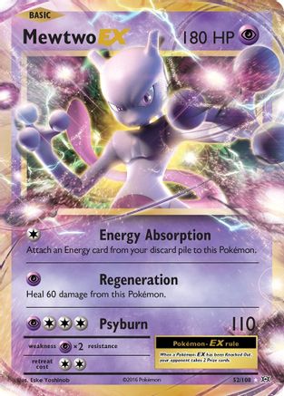 Mewtwo EX 052/108 - Holofoil XY  Evolutions - Ultra Rare