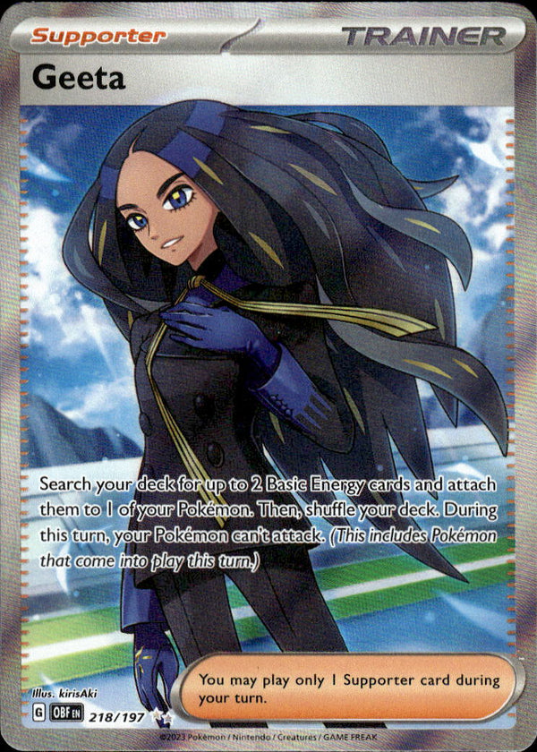 Pokemon TCG SV3: Obsidian Flames #218/197 Geeta