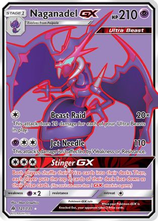 Naganadel GX 121/131 - Holofoil SM  Forbidden Light - Ultra Rare