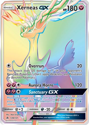 Xerneas GX 139/131 - Holofoil SM Forbidden Light - Secret Rare