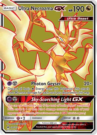 Ultra Necrozma GX 127/131 - Holofoil SM  Forbidden Light - Ultra Rare
