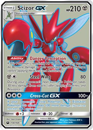 Scizor GX (Full Art) 158/168 - Holofoil SM Celestial Storm - Ultra Rare