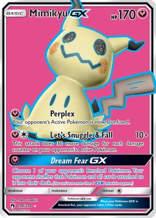 Mimikyu GX (Full Art) 206/214 - Holofoil SM Lost Thunder - Ultra Rare