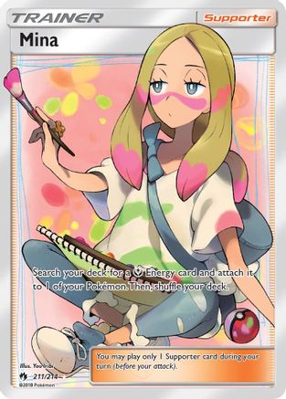 Mina (Full Art) 211/214 - Holofoil SM  Lost Thunder - Ultra Rare