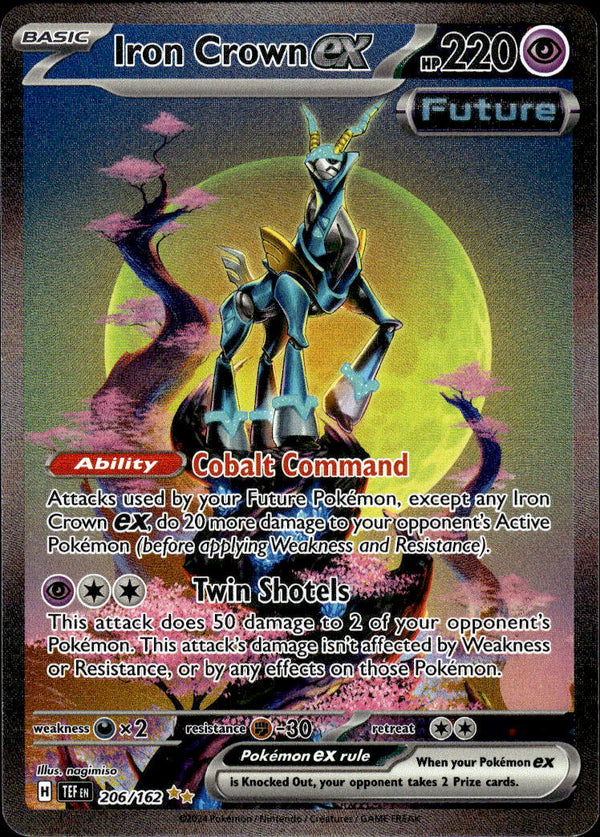 Pokemon TCG SV5: Temporal Forces #206/162 Iron Crown ex