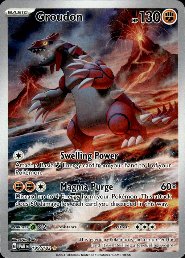 Pokemon TCG SV4: Paradox Rift #199/182 Groudon
