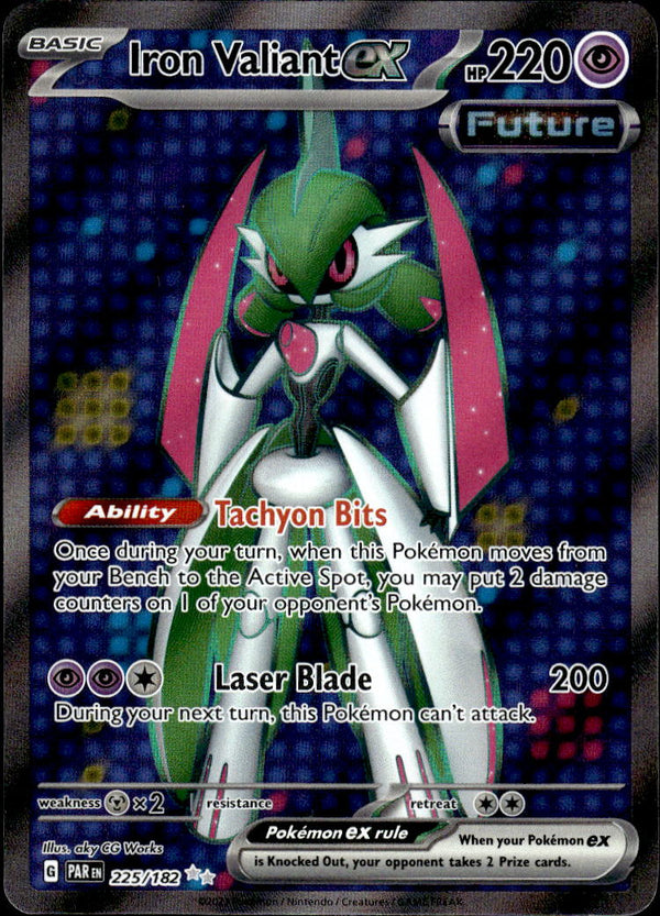 Pokemon TCG SV4: Paradox Rift #225/182 Iron Valiant ex