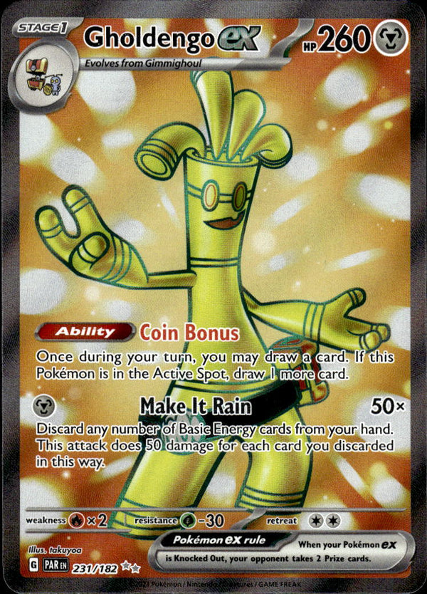 Pokemon TCG SV4: Paradox Rift #231/182 Gholdengo ex