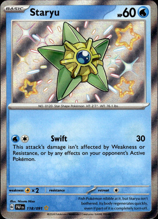 Pokemon TCG SV4.5: Paldean Fates #118/091 Staryu