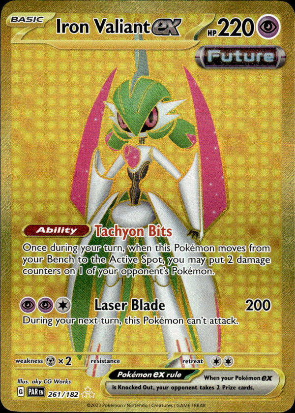 Pokemon TCG SV4: Paradox Rift #261/182 Iron Valiant ex