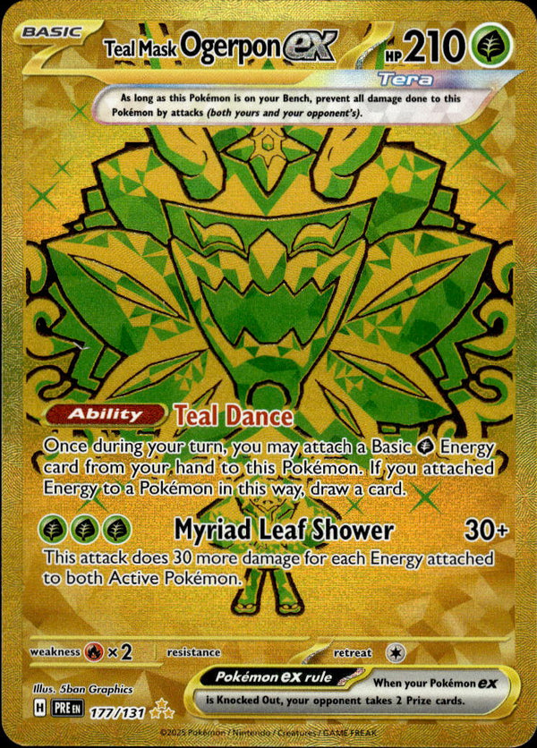 Pokemon TCG SV8.5: Prismatic Evolutions #177/131 Teal Mask Ogerpon ex