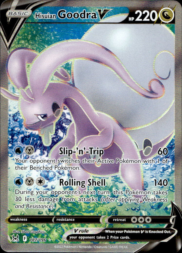 Pokemon TCG SWSH: Lost Origin #187/196 Hisuian Goodra V