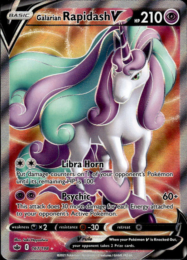 Pokemon TCG SWSH: Chilling Reign #167/198 Galarian Rapidash V