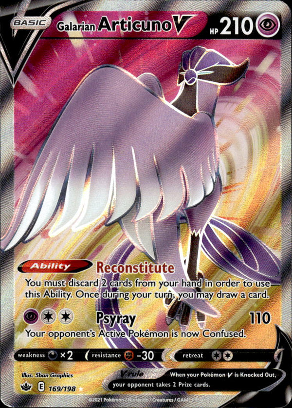 Pokemon TCG SWSH: Chilling Reign #169/198 Galarian Articuno V