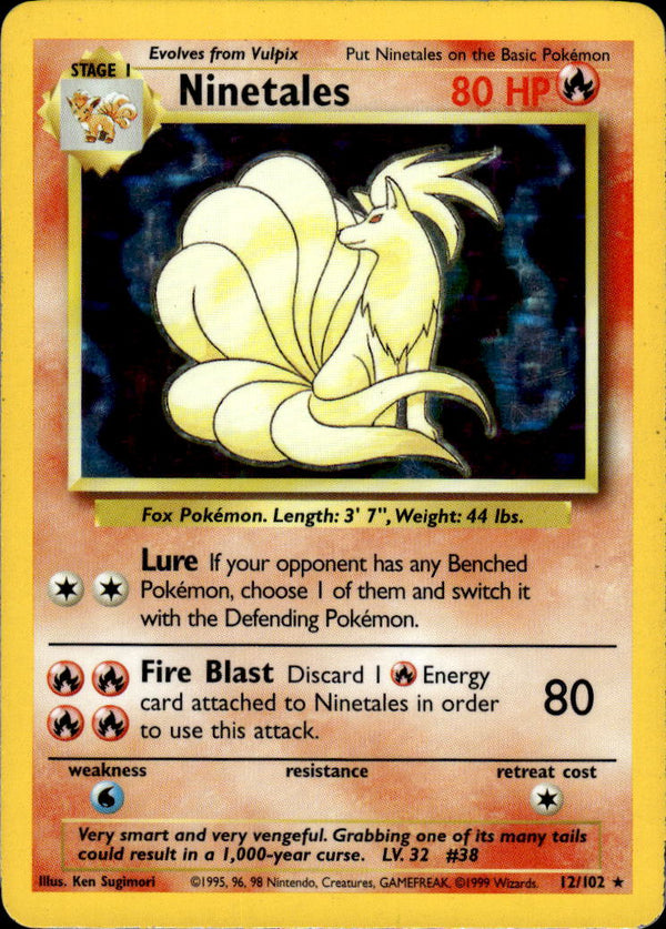 Pokemon TCG WoTC: Base Set #012/102 Ninetales - MP