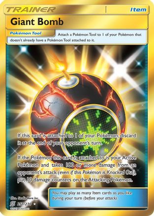 Giant Bomb (Secret) 251/236 - Holofoil SM Unified Minds - Secret Rare