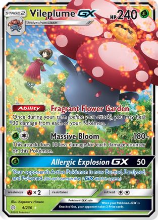 Vileplume GX 4/236 - Holofoil SM Cosmic Eclipse - Ultra Rare