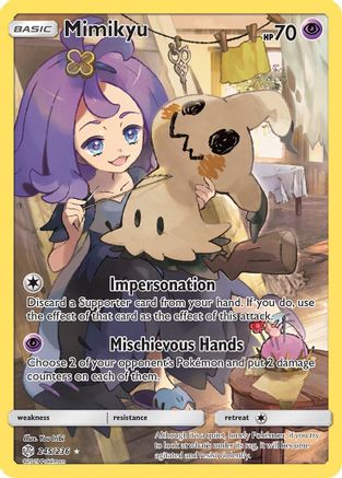 Mimikyu (Secret) 245/236 - Holofoil SM Cosmic Eclipse - Secret Rare