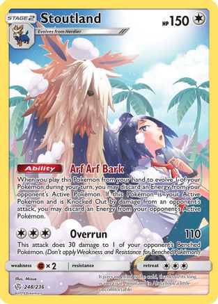 Stoutland (Secret) 248/236 - Holofoil SM Cosmic Eclipse - Secret Rare