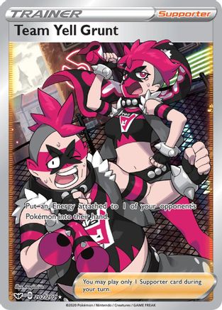 Team Yell Grunt (Full Art) 202/202 - Holofoil SWSH01 Sword & Shield Base Set - Ultra Rare