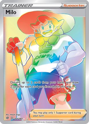 Milo (Secret) 201/192 - Holofoil SWSH02 Rebel Clash - Secret Rare