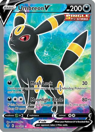 Umbreon V (Full Art) 188/203 - Holofoil SWSH07 Evolving Skies - Ultra Rare