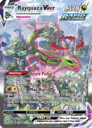 Rayquaza VMAX (Alternate Art Secret) 218/203/203 - Holofoil SWSH07 Evolving Skies - Secret Rare