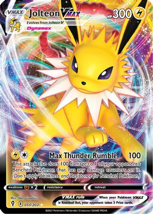 Jolteon VMAX 051/203/203 - Holofoil SWSH07 Evolving Skies - Ultra Rare