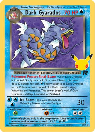 Dark Gyarados 008/82 - Holofoil Celebrations Classic Collection - Classic Collection