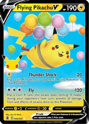 Flying Pikachu V 006/025 - Holofoil Celebrations - Ultra Rare