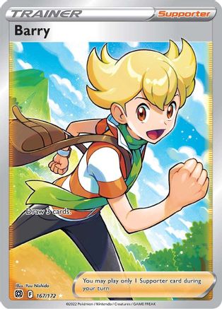 Barry (Full Art) 167/172/172 - Holofoil SWSH09 Brilliant Stars - Ultra Rare