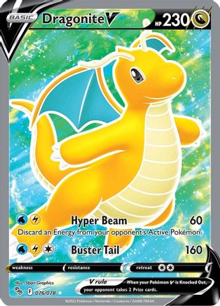 Dragonite V (Full Art) 076/78 - Holofoil Pokemon GO - Ultra Rare