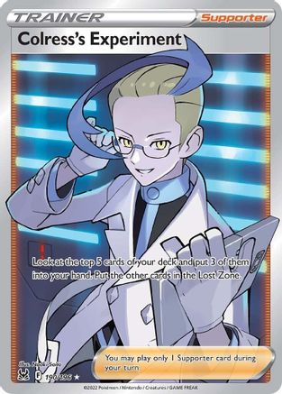 Colress's Experiment (Full Art) 190/196 - Holofoil SWSH11 Lost Origin - Ultra Rare