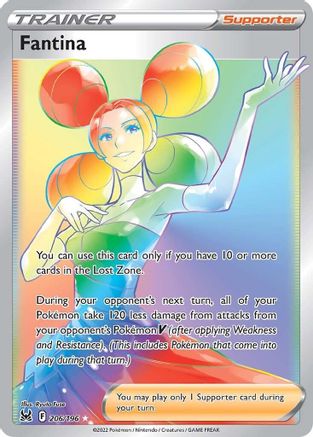 Fantina (Secret) 206/196 - Holofoil SWSH11 Lost Origin - Secret Rare
