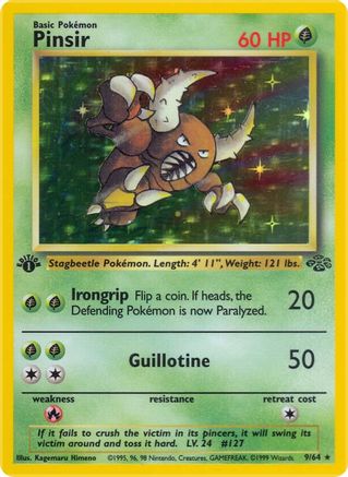 Pinsir (9) 009/64 - Unlimited Holofoil Jungle - Holo Rare