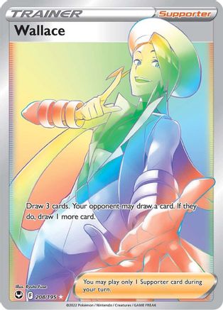Wallace (Secret) 208/195 - Holofoil SWSH12 Silver Tempest - Secret Rare