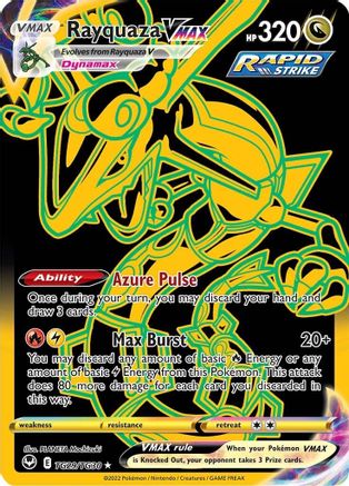 Rayquaza VMAX (Secret) TG29/TG30 - Holofoil SWSH12 Silver Tempest Trainer Gallery - Secret Rare