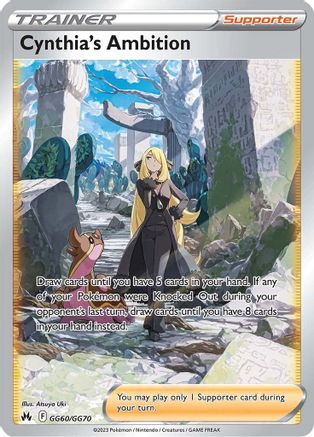 Cynthia's Ambition GG60/GG70 - Holofoil Crown Zenith Galarian Gallery - Ultra Rare