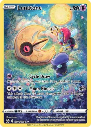 Lunatone GG11/GG70/70 - Holofoil Crown Zenith Galarian Gallery - Ultra Rare