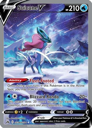 Suicune V GG38/GG70 - Holofoil Crown Zenith Galarian Gallery - Ultra Rare