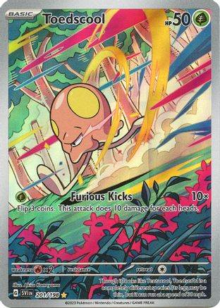 Toedscool 201/198 - Holofoil SV01 Scarlet & Violet Base Set - Illustration Rare