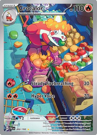 Crocalor 202/193 - Holofoil SV2 Paldea Evolved - Illustration Rare