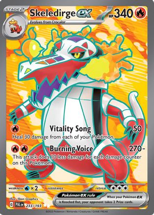 Skeledirge ex 233/193 - Holofoil SV2 Paldea Evolved - Ultra Rare