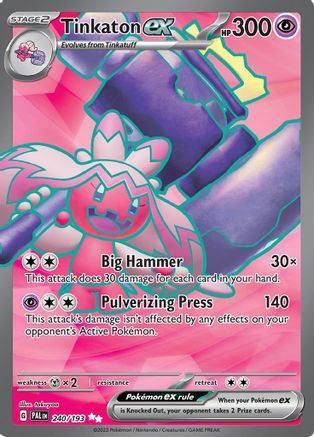 Tinkaton ex 240/193 - Holofoil SV2 Paldea Evolved - Ultra Rare