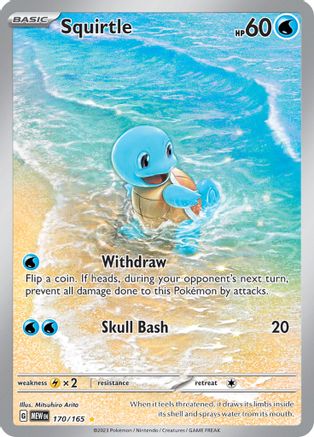 Squirtle 170/165 - Holofoil SV Scarlet & Violet 151 - Illustration Rare