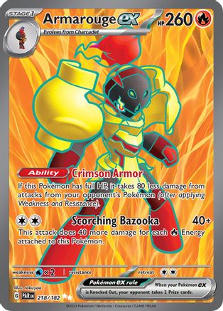 Armarouge ex 218/182 - Holofoil SV4 Paradox Rift - Ultra Rare