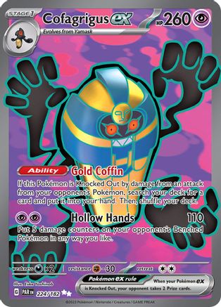 Cofagrigus ex 224/182 - Holofoil SV4 Paradox Rift - Ultra Rare