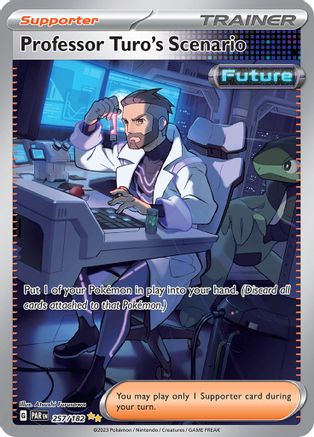 Professor Turo's Scenario 257/182 - Holofoil SV4 Paradox Rift - Special Illustration Rare